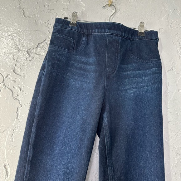 Spanx Jean-ish Ankle Twilight Rinse Leggings Size M Elastic Waist Pull On - Picture 5 of 10